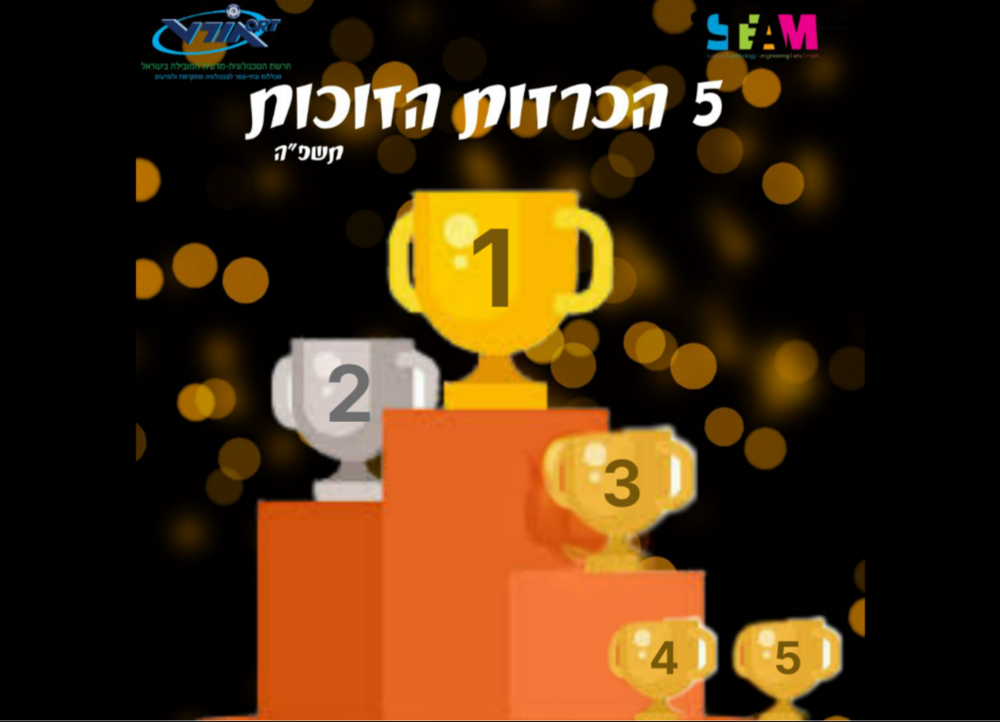 פודיום עם גביעים